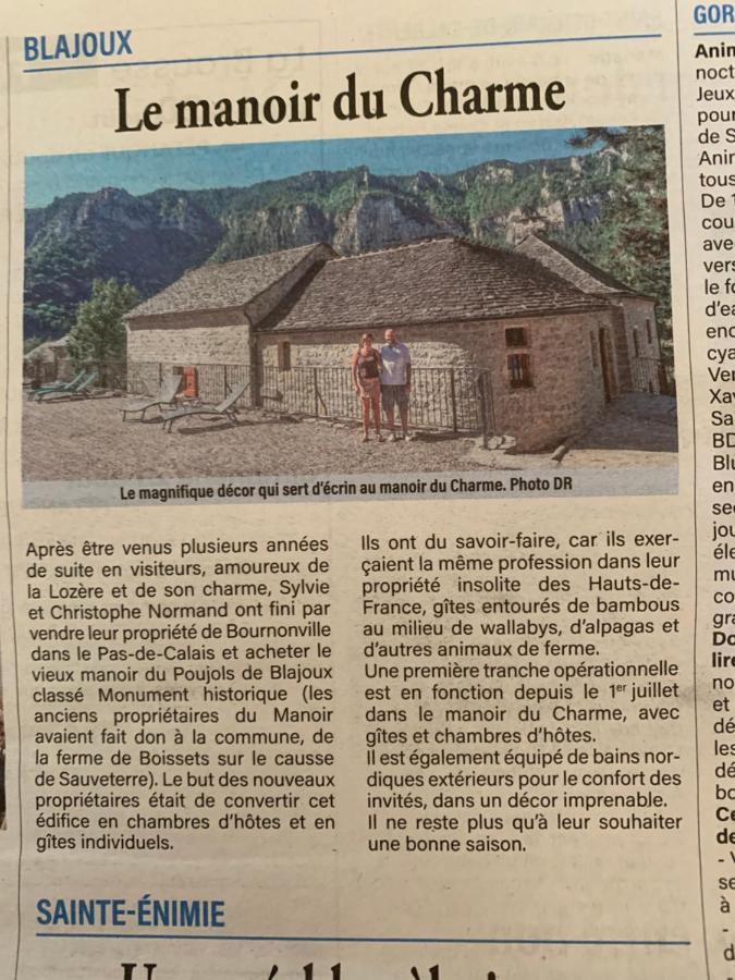 La Voutee 5 Epis Avec Bain Finlandais Prive Au Manoir Du Charme Gorges Du Tarn Bed and Breakfast Quezac  Eksteriør billede